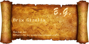 Brix Gizella névjegykártya